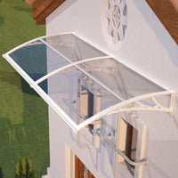 Awning for Door Entrance & Patio – Durable Polycarbonate Window & Door Canopy for UV, Rain & Snow Protection