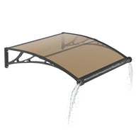 Dawning Home Window Awning Door Canopy – Polycarbonate Hollow Sheet with ABS Bracket and Separate Drainage Sink