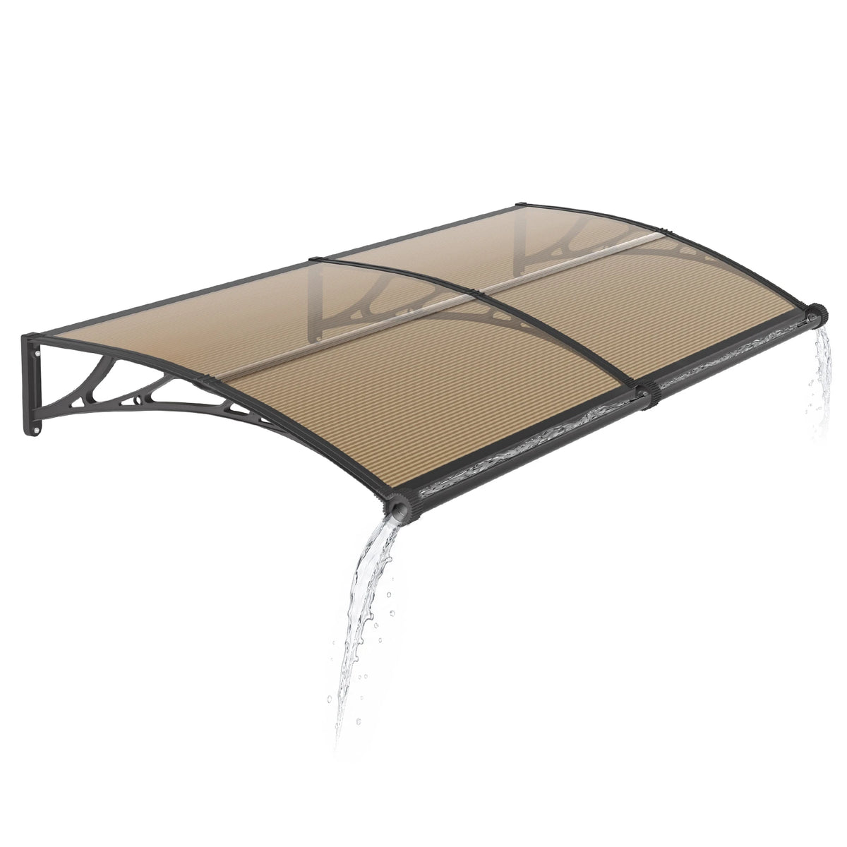 Grand auvent de porte de fenêtre d'évier en polycarbonate 32x60 pouces 80x150cm, conception élégante d'évier de drainage