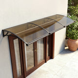Grand auvent de porte de fenêtre d'évier en polycarbonate 40x120 pouces 100x300cm, conception élégante d'évier de drainage