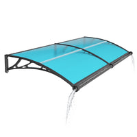 Dawning Home Window Awning Door Canopy – Polycarbonate Hollow Sheet with ABS Bracket and Separate Drainage Sink