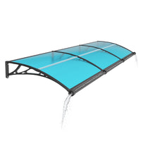 Dawning Home Window Awning Door Canopy – Polycarbonate Hollow Sheet with ABS Bracket and Separate Drainage Sink
