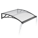GUANSU-CN Toldo para ventana con gran drenaje para fregadero, toldo para puerta, panel de policarbonato, toldo para ventana exterior, toldo para alero de puerta delantera