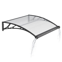 Dawning Home Window Awning Door Canopy – Polycarbonate Hollow Sheet with ABS Bracket and Separate Drainage Sink