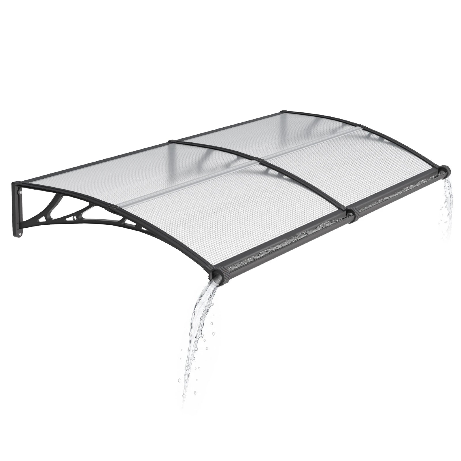 Large Sink Window Door Awning Canopy Polycarbonate Cover 32x80 inches 80x200cm, Stylish Drainage Sink Design