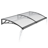 Dawning Home Window Awning Door Canopy – Polycarbonate Hollow Sheet with ABS Bracket and Separate Drainage Sink