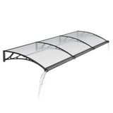 Dawning Home Window Awning Door Canopy – Polycarbonate Hollow Sheet with ABS Bracket and Separate Drainage Sink