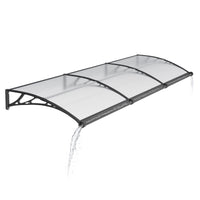 Dawning Home Window Awning Door Canopy – Polycarbonate Hollow Sheet with ABS Bracket and Separate Drainage Sink