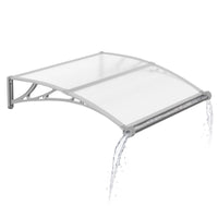 Dawning Home Window Awning Door Canopy – Polycarbonate Hollow Sheet with ABS Bracket and Separate Drainage Sink