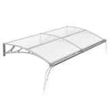 Dawning Home Window Awning Door Canopy – Polycarbonate Hollow Sheet with ABS Bracket and Separate Drainage Sink