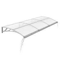 Dawning Home Window Awning Door Canopy – Polycarbonate Hollow Sheet with ABS Bracket and Separate Drainage Sink