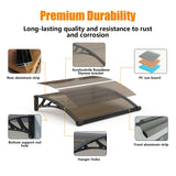 GUANSU-CN Toldo para ventana con gran drenaje para fregadero, toldo para puerta, panel de policarbonato, toldo para ventana exterior, toldo para alero de puerta delantera