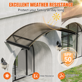 Auvents à arc rond GUANSU-CN avec supports en alliage d'aluminium pour porte, patio, décoration de maison