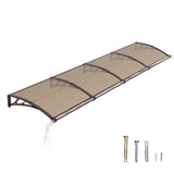 Door Awning Canopy with Drainage, Polycarbonate Exterior Door & Window Awning, UV Rain Snow Protection for Porch Patio Entrance