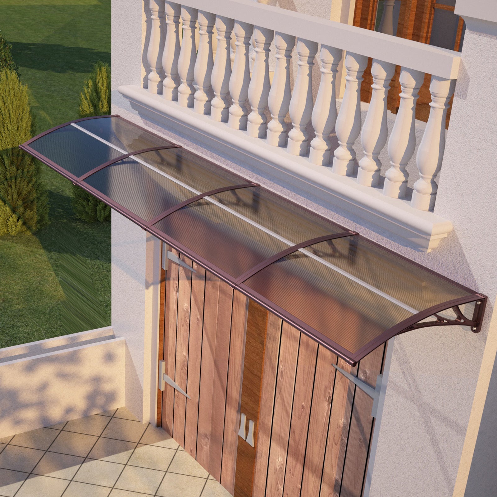 Awning for Door Entrance & Patio – Durable Polycarbonate Window & Door Canopy for UV, Rain & Snow Protection