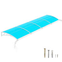 40x160 inches Door Awning Canopy with Drainage – Polycarbonate Exterior Door & Window Awning, UV Rain Snow Protection for Porch Patio Entrance