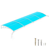 Door Awning Canopy with Drainage, Polycarbonate Exterior Door & Window Awning, UV Rain Snow Protection for Porch Patio Entrance