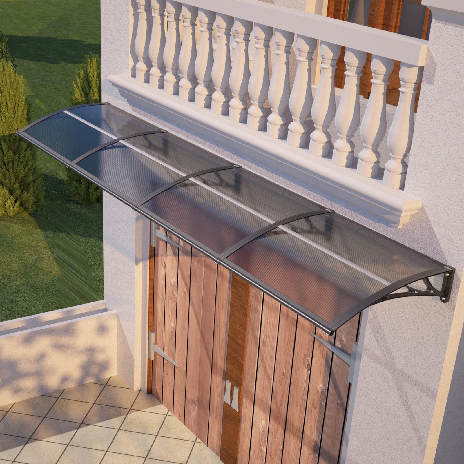 Awning for Door Entrance & Patio – Durable Polycarbonate Window & Door Canopy for UV, Rain & Snow Protection