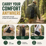 16" Collapsible Folding Stool with Storage Pockets