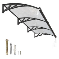 GUANSU-CN Grote wasbak raam luifel deur luifel polycarbonaat massief paneel met kunststof beugel patio regen sneeuw zon schuilplaats afdekking